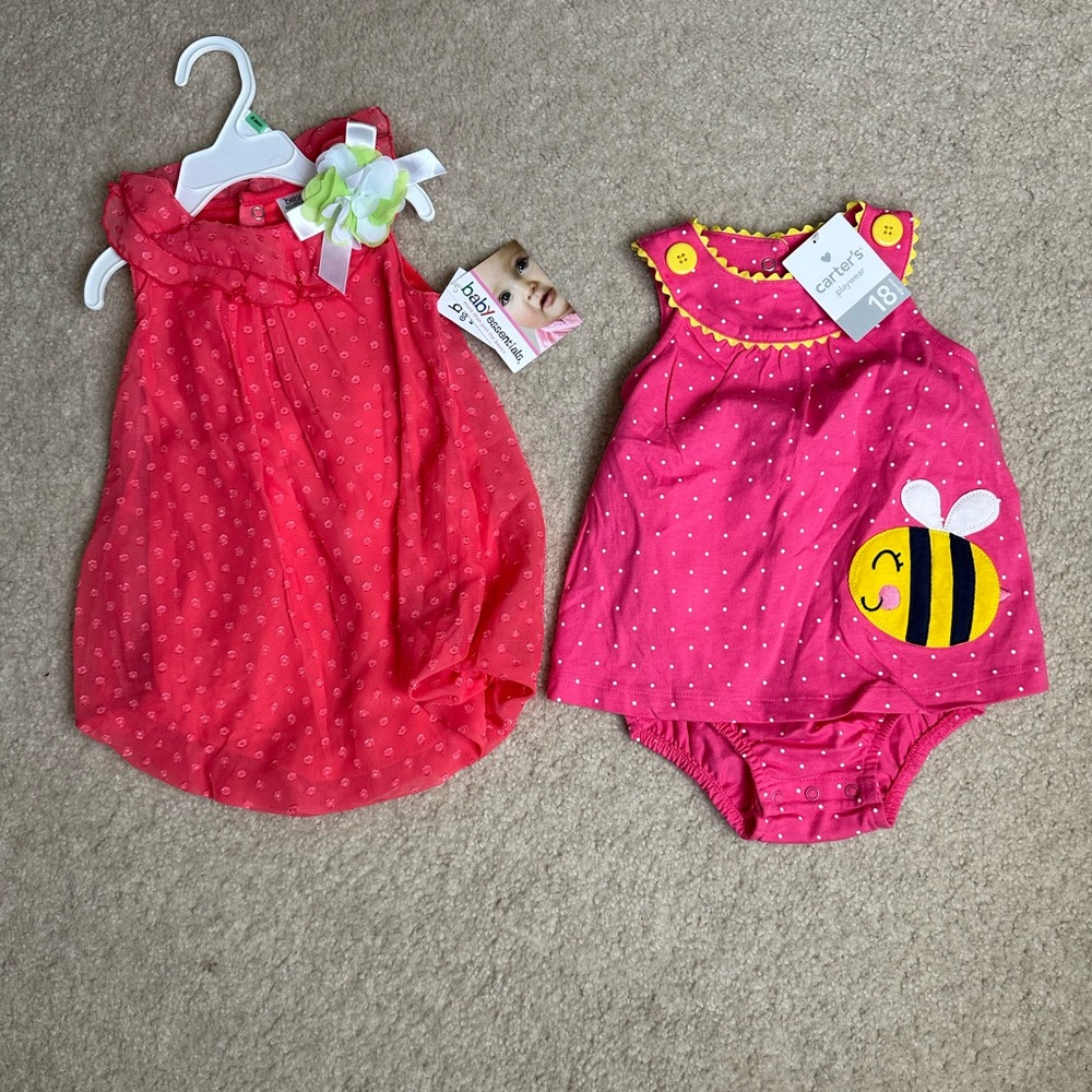 NWT set of 2 rompers size 18 months